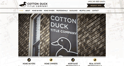 Desktop Screenshot of cottonducktitle.com